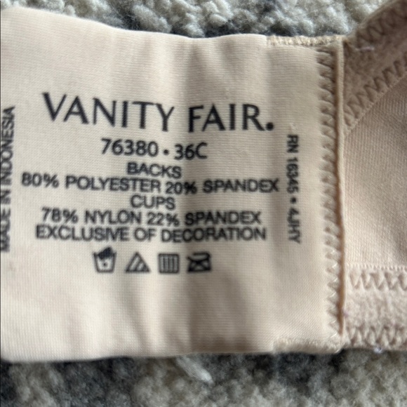 Vanity Fair Cream Women's Bra - Picture 2 of 6